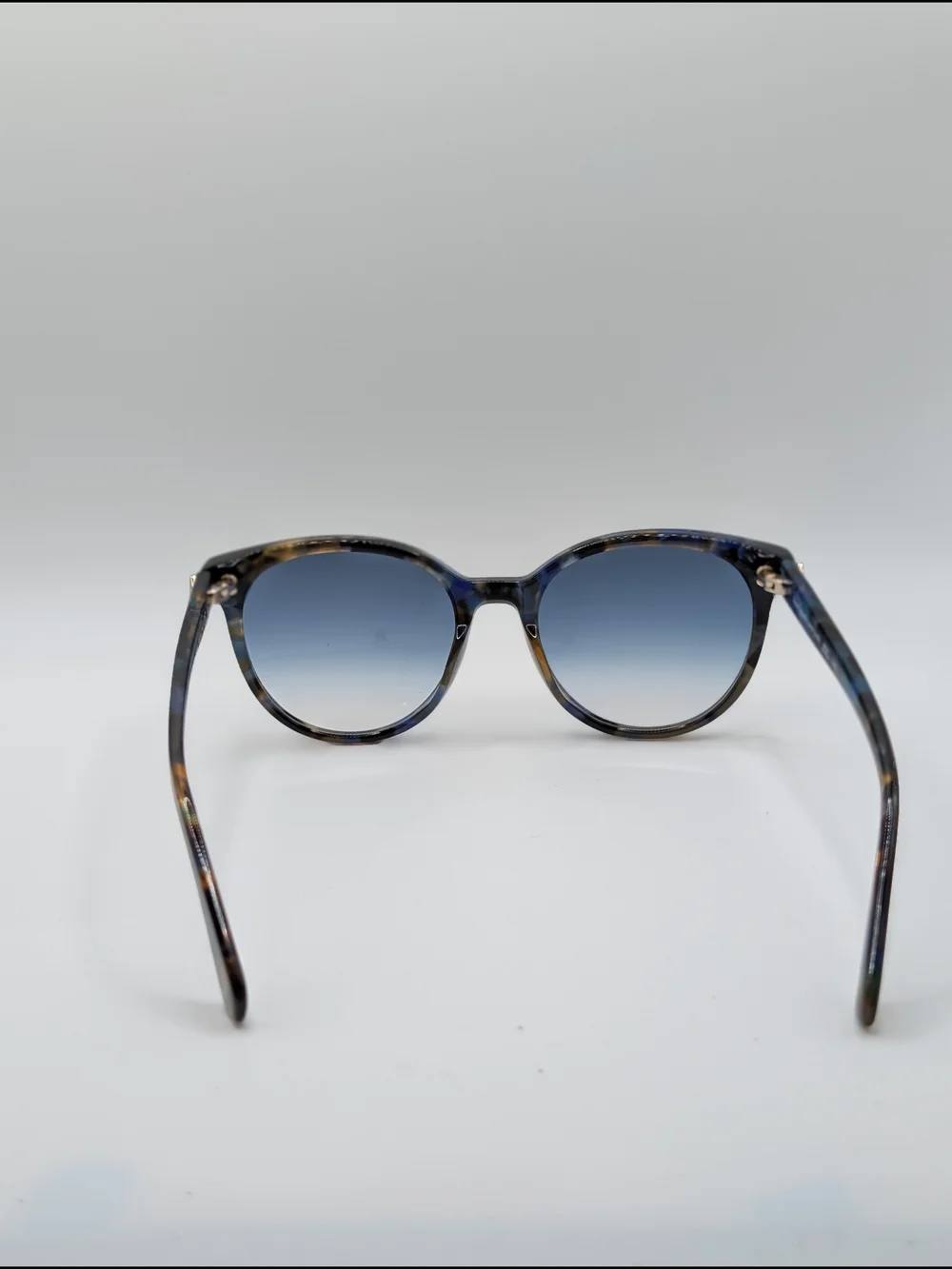 NIB Kate Spade Melanie/S Blue Havana Round Sunglasses Case Set